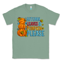 Sage Autumn leaves and pumpkin please Classic Tee - Artiststas