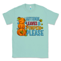 Seafoam Autumn leaves and pumpkin please Classic Tee - Artiststas
