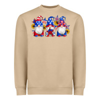 Mushroom american flag gnomes sunflowers star Heavyweight Sweatshirt - Artiststas