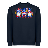 Navy american flag gnomes sunflowers star Heavyweight Sweatshirt - Artiststas