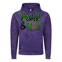 Cloud Purple St. Patrick's Day Shamrock and roll Vintage Hoodie - OliviaCreatesArt