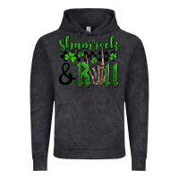 Vintage Black St. Patrick's Day Shamrock and roll Vintage Hoodie - OliviaCreatesArt