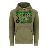 Vintage Olive St. Patrick's Day Shamrock and roll Vintage Hoodie - OliviaCreatesArt