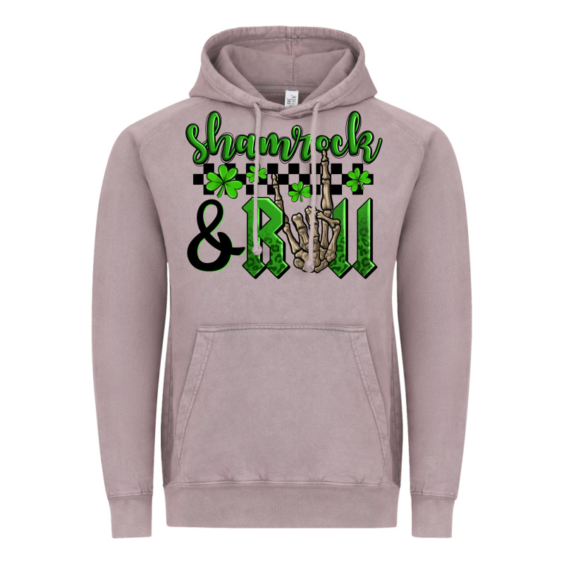 St. Patrick's Day Shamrock And Roll Vintage Hoodie by OliviaCreatesArt | Teevron
