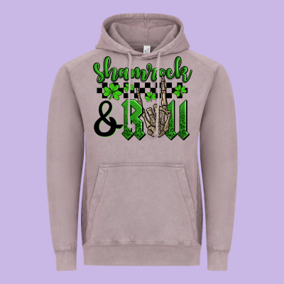 St. Patrick's Day Shamrock And Roll Vintage Hoodie Designed By Oliviacreatesart