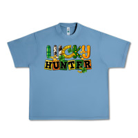 Pebble Blue Lucky hunter St. Patrick's Day Urban Heavy Tee - CowGirlArtShop