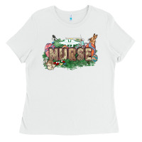 White Easter egg Nurse bunny Easter Day Ladies Tee - HowdyJamesFarm