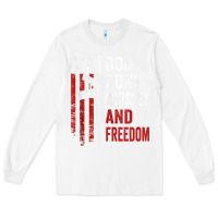 White God Guns Whiskey Freedom - Pro Gun American Flag Guns Arts Characters Long Sleeve Tee - maiPhamDesign