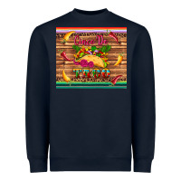 Navy cinco de taco paper serape leopard wooden Heavyweight Sweatshirt - Artiststas