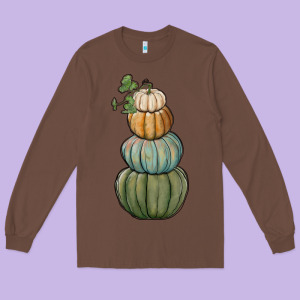 Pumpkins Long Sleeve Tee Designed By Ranaportraitstore