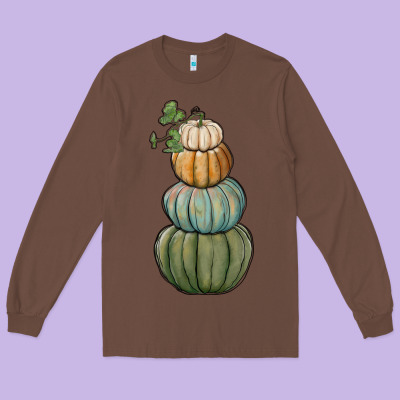 Pumpkins Long Sleeve Tee Designed By Ranaportraitstore