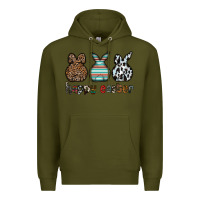 Army Green Happy Easter Premium Hoodie - CowhideDigitalArt