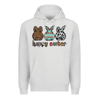 Dove Grey Happy Easter Premium Hoodie - CowhideDigitalArt