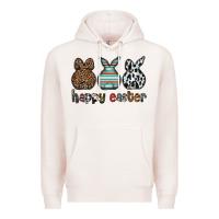 Pale Pink Happy Easter Premium Hoodie - CowhideDigitalArt
