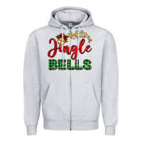 Heather Grey christmas jingle bells Zipper Hoodie - BarkalooDesign