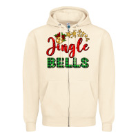 Sandshell christmas jingle bells Zipper Hoodie - BarkalooDesign