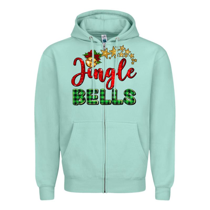 Christmas Jingle Bells Zipper Hoodie by BarkalooDesign | Teevron