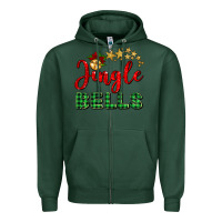 Sports Green christmas jingle bells Zipper Hoodie - BarkalooDesign