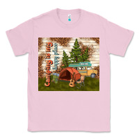 Bubblegum Pink camping is my happy place Classic Tee - TumblerDesignByShophia
