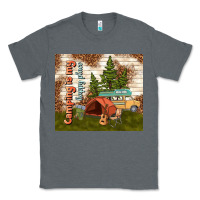 Charcoal Heather camping is my happy place Classic Tee - TumblerDesignByShophia