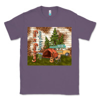 Lavender camping is my happy place Classic Tee - TumblerDesignByShophia