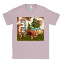 Lilac camping is my happy place Classic Tee - TumblerDesignByShophia