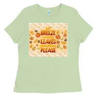 Matcha fall breeze crunchy leaves Ladies Tee - TumblerDesignByShophia