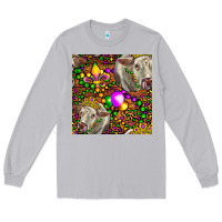 Moon Dust Mardi Gras Cow Leopard Seamless Pattern Long Sleeve Tee - FaDigitalArtStudio