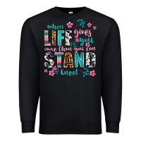 Black when life gives you more than you can stand kneel Premium Sweatshirt - AdoDesignShop
