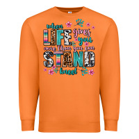 Carrot when life gives you more than you can stand kneel Premium Sweatshirt - AdoDesignShop