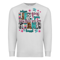 Dove Grey when life gives you more than you can stand kneel Premium Sweatshirt - AdoDesignShop