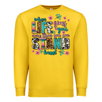 Lemon when life gives you more than you can stand kneel Premium Sweatshirt - AdoDesignShop