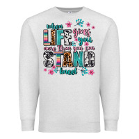 Oatmeal Heather when life gives you more than you can stand kneel Premium Sweatshirt - AdoDesignShop