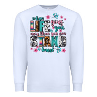 White when life gives you more than you can stand kneel Premium Sweatshirt - AdoDesignShop