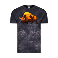Cloud Black western bison Vintage Tee - Jasminsmagicworld