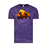 Cloud Purple western bison Vintage Tee - Jasminsmagicworld