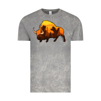 Cloud Rock western bison Vintage Tee - Jasminsmagicworld