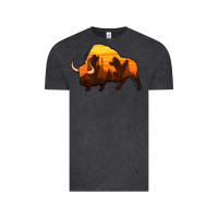 Vintage Black western bison Vintage Tee - Jasminsmagicworld