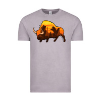 Vintage Zinc western bison Vintage Tee - Jasminsmagicworld