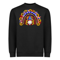 Black american flag gnomes sunflowers rainbow Heavyweight Sweatshirt - Artiststas