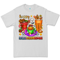 Dove Grey Happy Hallothanksmas coffee cups Premium Tee - texasbilliewilder