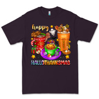 Plum Happy Hallothanksmas coffee cups Premium Tee - texasbilliewilder