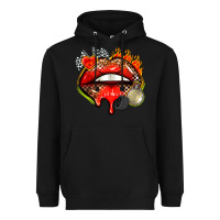 Black race lips Heavyweight Hoodie - AdoDesignShop