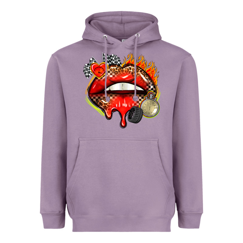 Race Lips Heavyweight Hoodie by AdoDesignShop | Teevron