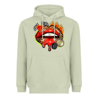 Matcha race lips Heavyweight Hoodie - AdoDesignShop