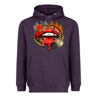 Plum race lips Heavyweight Hoodie - AdoDesignShop