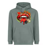 Sage race lips Heavyweight Hoodie - AdoDesignShop