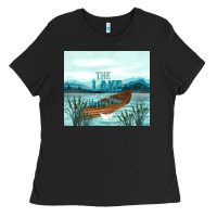 Black the lake is my happy place Ladies Tee - TumblerDesignByShophia
