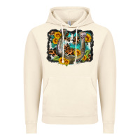 Vintage Artic western leopard cowhide turquoise background horse Vintage Hoodie - OliviaCreatesArt