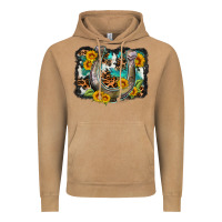 Vintage Camel western leopard cowhide turquoise background horse Vintage Hoodie - OliviaCreatesArt